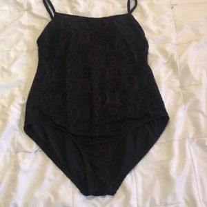 Catalina size L Black one piece bathing suit.